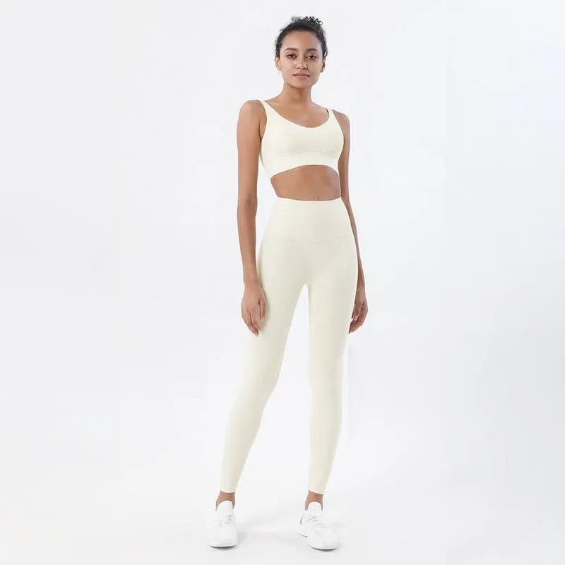 Yoga Set Sports Suit Women Lounge Wear Crop Tops And Leggings